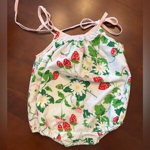 TBBC Floral Strawberry Print Junie B bubble